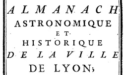 Accéder à la page "Almanach de la ville de Lyon"