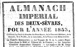 Accéder à la page "Almanach impérial des Deux-Sèvres"
