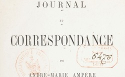 Accéder à la page "Ampère, André-Marie, Journal et correspondance"