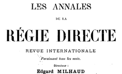 Accéder à la page "Annales de la régie directe (Les)"