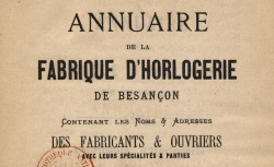 Accéder à la page "Annuaire de la fabrique d'horlogerie de Besançon"