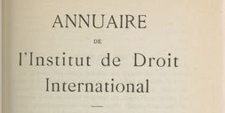Accéder à la page "Annuaire de l'Institut de droit international "