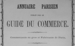 Accéder à la page "Annuaire parisien - Guide du commerce"