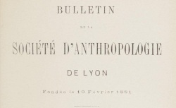 Accéder à la page "Société d'anthropologie de Lyon"