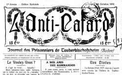 Accéder à la page "Anti-cafard (L'). Journal des prisonniers de Tauberbischofsheim (Bade)"
