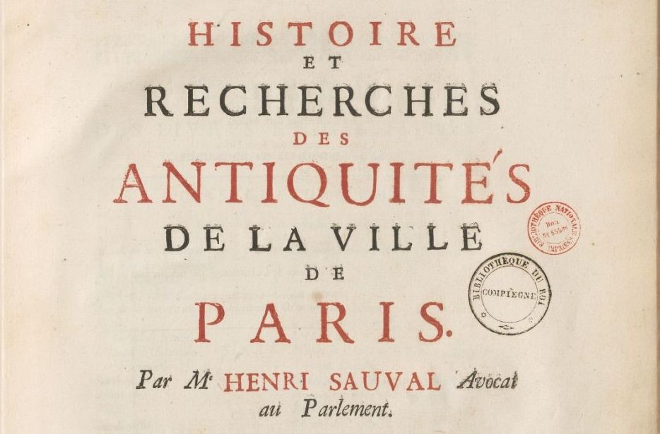 Accéder à la page "Henri Sauval (1620?-1676)."