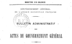 Accéder à la page "Afrique occidentale française, bulletin administratif officiel"