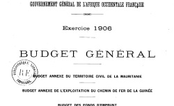 Accéder à la page "Afrique occidentale française, budget général"