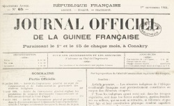 Accéder à la page "Guinée, journal officiel"