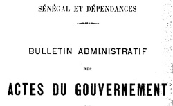 Accéder à la page "Sénégal, bulletin administratif du gouvernement"