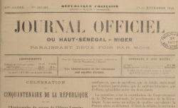 Accéder à la page "Haut-Sénégal Niger, journal officiel"