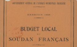 Accéder à la page "Soudan français, comptes et budgets"