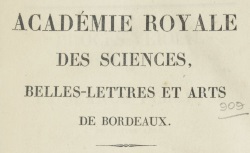 Accéder à la page "L'Académie des sciences, belles-lettres et arts de Bordeaux"