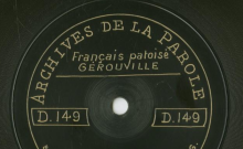 Enregistrements réalisés dans le village de Gérouville (Belgique) le 19 juillet 1912 (5 disques)