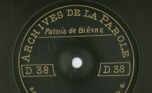 Enregistrement réalisé dans le village de Bièvre (Belgique) le 7 juillet 1912 (1 disque)