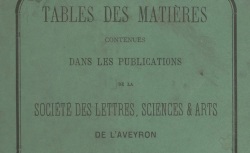 Accéder à la page "Société des lettres, sciences et arts de l'Aveyron (Rodez)"