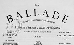 Accéder à la page "Ballade (La) : organe de décentralisation littéraire"