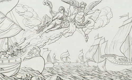 Bas-reliefs de l'obélisque de Port-Vendres (La servitude abolie, La marine relevée, L'indépendance de l'Amérique, La liberté du commerce)
