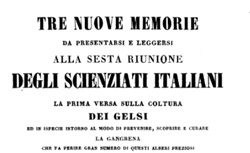 BASSI, Agostino (1773-1856) Tre nuove memorie