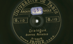 Enregistrements de Berthe Reynold (Gallica - BnF)