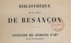 Accéder à la page "La Bibliothèque de Besançon"