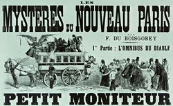 es Mystères du nouveau Paris, par F. du Boisgobey Petit Moniteur du 17 décembre (affiche)