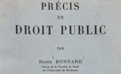 Accéder à la page "Bonnard, Roger. Précis de droit public. 6e édition"