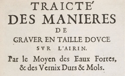 Accéder à la page "Traicté des manieres de graver en taille douce sur l'airin (Bosse, 1645)"