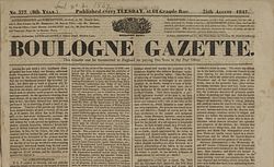 Accéder à la page "Boulogne news and Boulogne gazette"