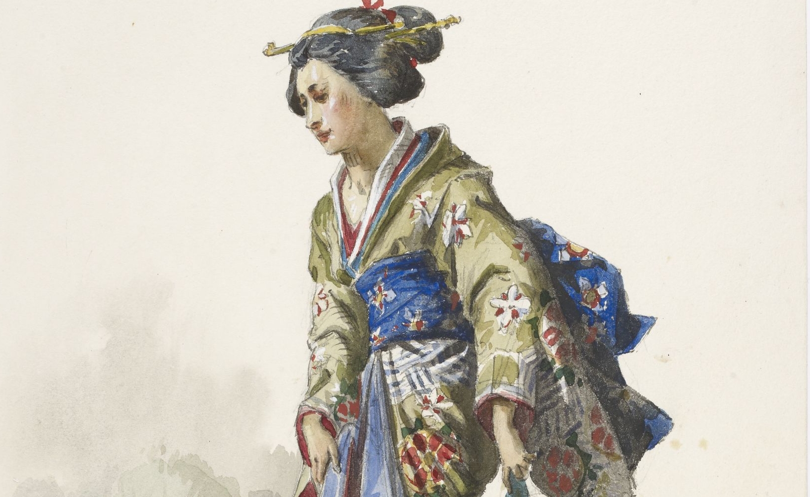 Eugène  Lacoste, Yedda : cinquante-huit maquettes de costumes, 1878-1879. 