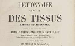 Jean Bezon, Dictionnaire général des tissus anciens & modernes. 1859-1863