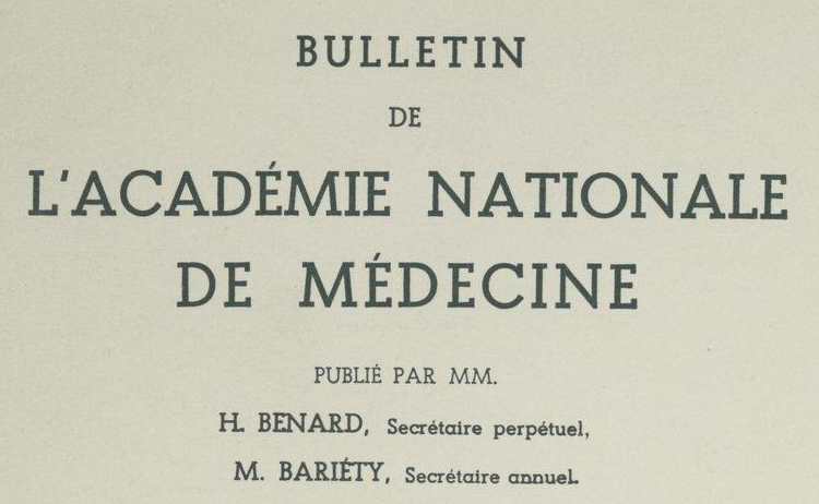Accéder à la page "Bulletin de l'Académie nationale de médecine"