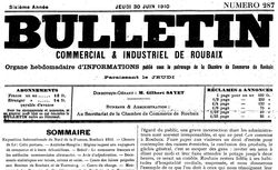 Accéder à la page "Bulletin commercial et industriel de Roubaix"