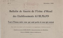 Accéder à la page "Bulletin de guerre de l'Usine d'Oissel des Etablissements Kuhlmann"