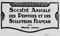Accéder à la page "Bulletin de la Société amicale des peintres et des sculpteurs français "