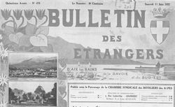Accéder à la page "Bulletin des étrangers en séjour à Aix-les-Bains"