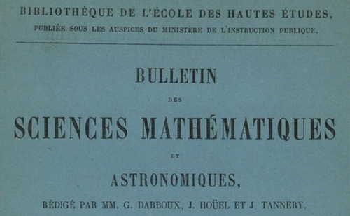 Accéder à la page "Bulletin des sciences mathématiques et astronomiques"