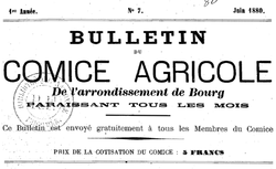 Accéder à la page "Bulletin du Comice agricole de l'arrondissement de Bourg "