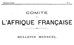Accéder à la page "Bulletin du comité de l'Afrique française"