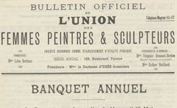 Accéder à la page "Bulletin officiel de l'Union des femmes peintres, sculpteurs, graveurs..."