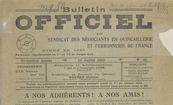 Accéder à la page "Bulletin officiel du Syndicat des négociants en quincaillerie et ferronnerie de France"