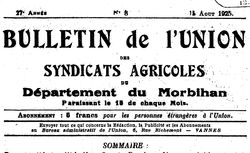 Accéder à la page "Bulletin de l'Union des syndicats agricoles du Morbihan"