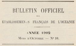 Accéder à la page "Bulletin officiel des Etablissements français de l'Océanie "