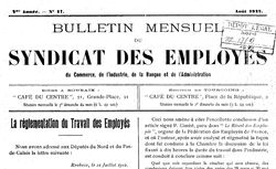 Accéder à la page "Bulletin du syndicat des employés du commerce, de l'industrie, de la banque et de l'administration"