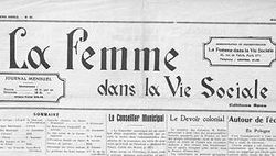  La Femme dans la vie sociale (1927-1958)