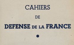 Accéder à la page "Cahiers de Défense de la France"