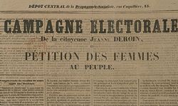  Campagne électorale de la citoyenne Jeanne Deroin, et pétition des femmes au peuple. [avril 1849] 