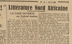 Accéder à la page "Chroniques littéraires et culturelles de Camus dans Alger républicain (1938-1939)"