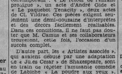 Accéder à la page "Camus et le Théâtre de l'Équipe"
