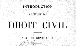 Accéder à la page "Capitant, Henri. Introduction à l'étude du droit civil : notions générales"